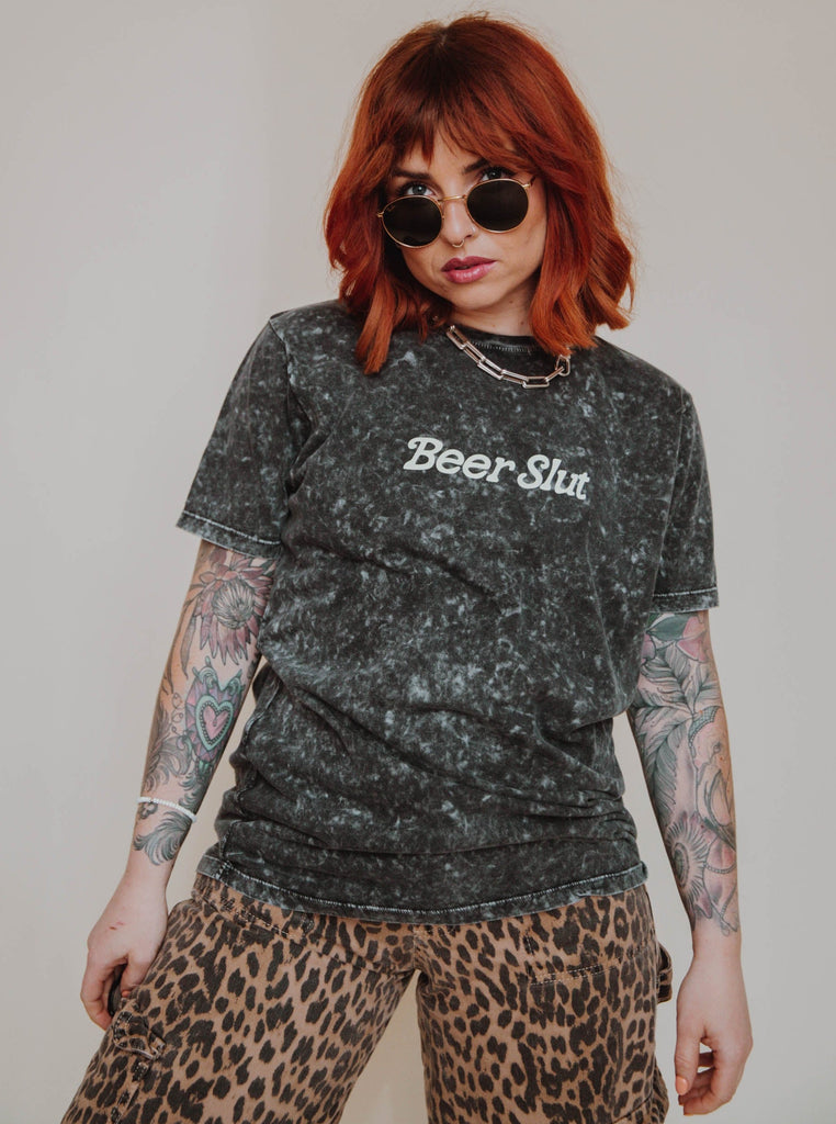 Beer Slut Acid Wash Unisex T-Shirt