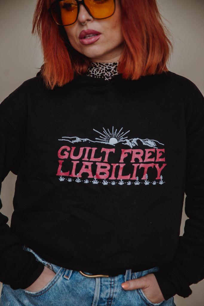 Guilt Free Liability Cropped Hoodie